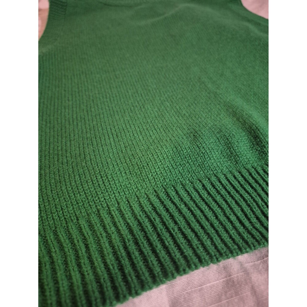 Shein College Style Sweater Vest Green Size Large - Picture 6 of 7
